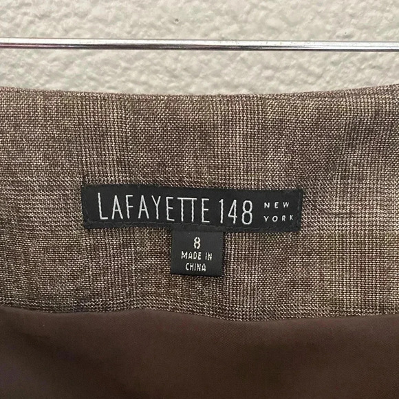 LAFAYETTE 148 NY pencil skirt Size 8 brown - Picture 4 of 4